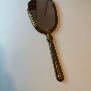 Vintage-Gold Handheld Mirror